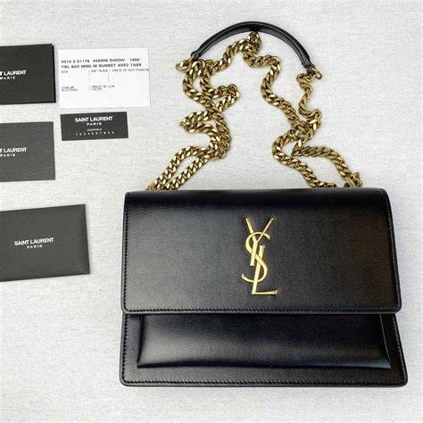 ysl bag black and gold